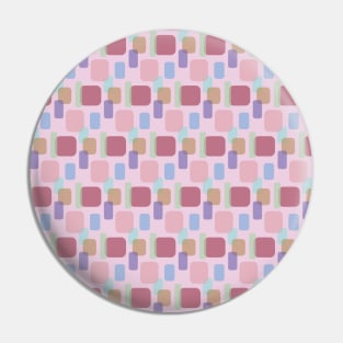 Pink Abstract Round Squares Pattern Pin