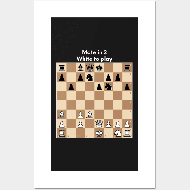 Checkmate in two chess puzzle Poster for Sale by ApplePieCrafts