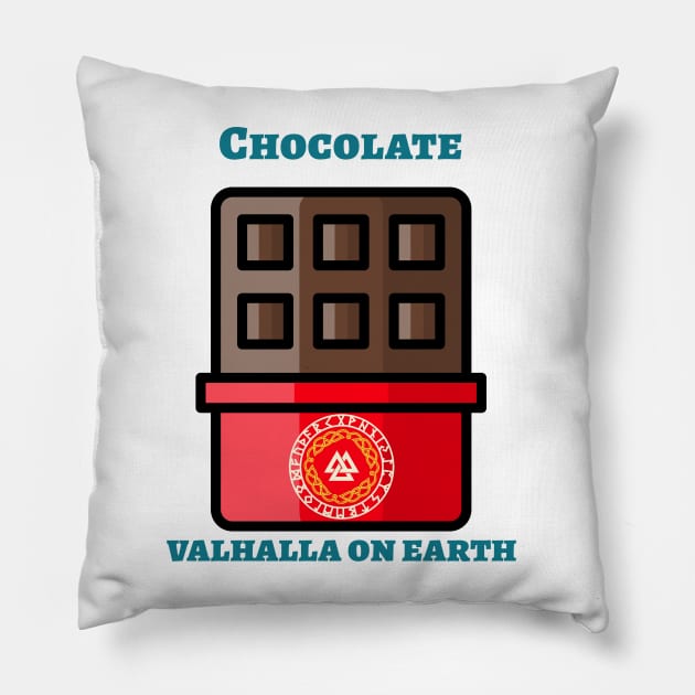 Chocolate Valhalla on earth Pillow by Poseidon´s Provisions