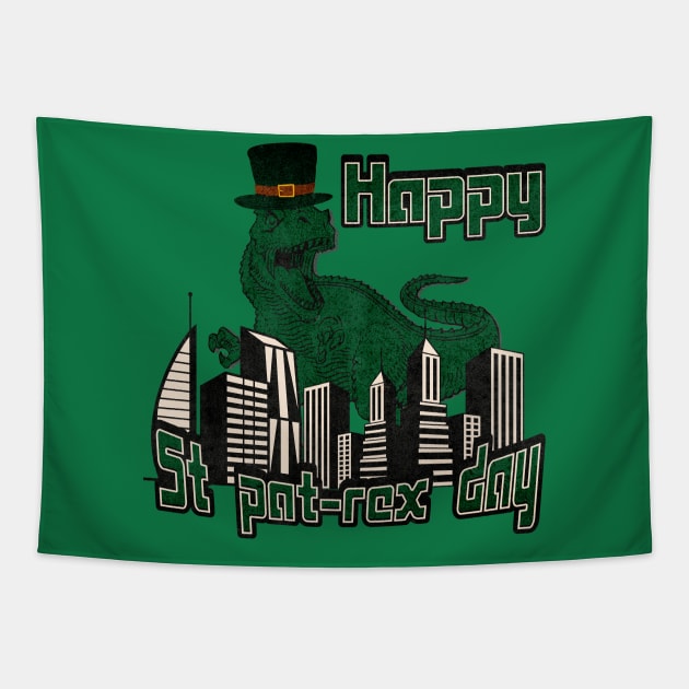 Happy St Pat Rex Day Tapestry by Brookcliff