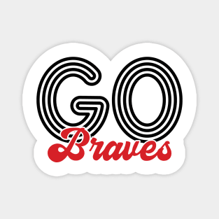 Go Braves - Football Magnet