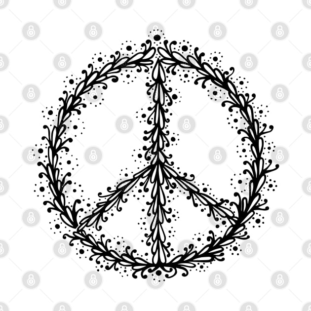 Doodle Peace Symbol by kallyfactory