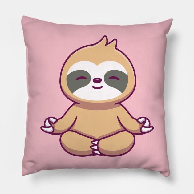 Cute Sloth Yoga Pillow by Catalyst Labs