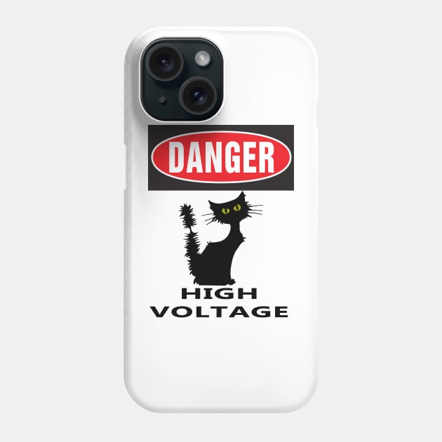 HIGH VOLTAGE CAT Phone Case by MGphotoart