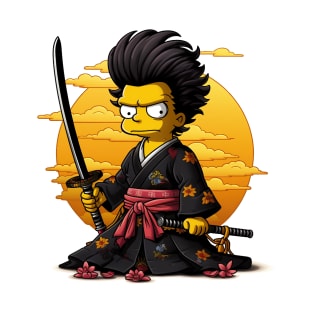 Samurai Cartoon Art T-Shirt