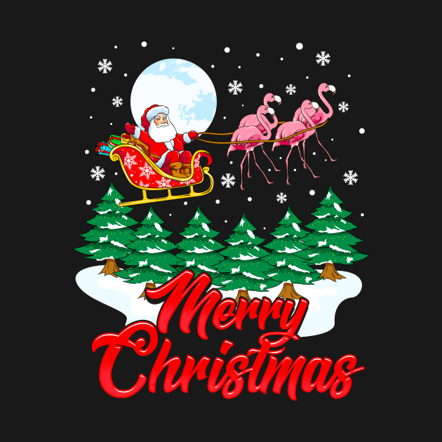 Funny Flamingo Santa Merry Christmas Gift Xmas Design by Dr_Squirrel