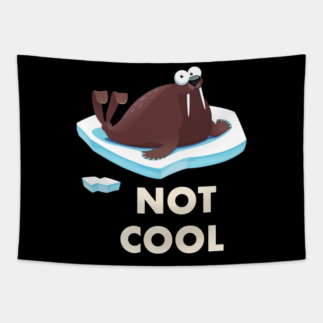 Walrus Climate Change is not Cool Tapestry by Trendy_Designs