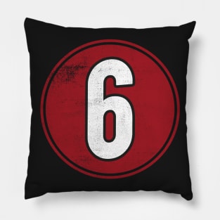 Number Six 6 Pillow