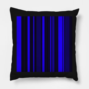 blue and black linear abstract pattern Pillow