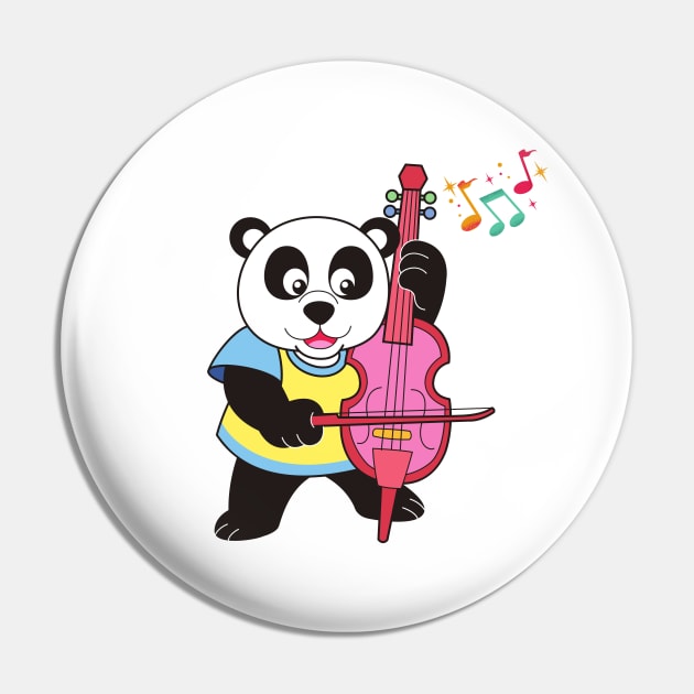 Panda Loves Music Pin by Asley