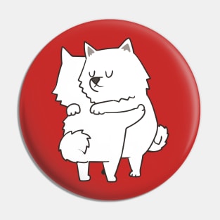 Samoyed Hugs Pin