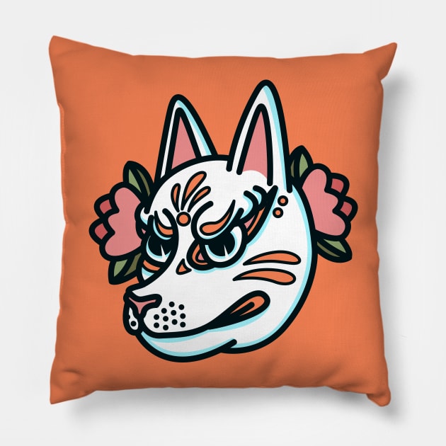 Kitsune Pillow by Never Not Tired Club