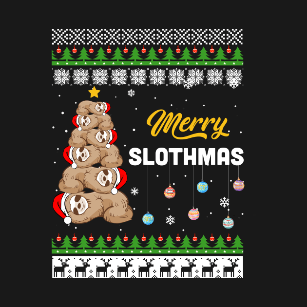 Merry Slothmas Awesome Christmas Gift by wheeleripjm