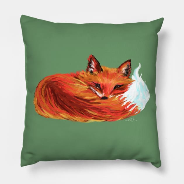 Let Sleeping Foxes lie Pillow by RavensLanding