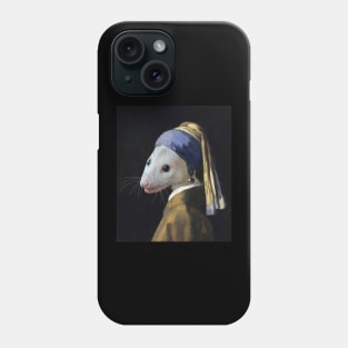 Opossum with Pearl Earring Phone Case