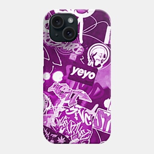 Pink Street Art NYC Urban Graffiti Sticker Phone Case