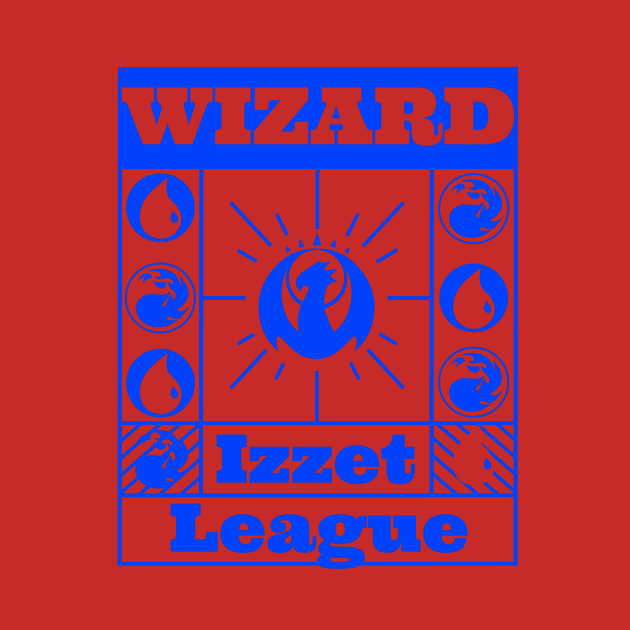 Izzet League | Wizard | MTG Guild Blue on Red Design by ChristophZombie