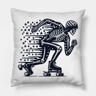 Skeleton Skater Pillow