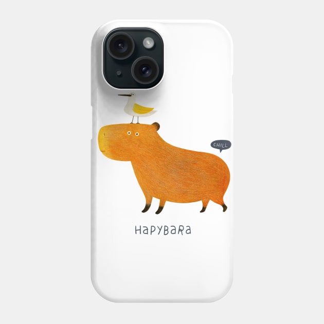 Hapybara Capybara Phone Case by MrFox-NYC