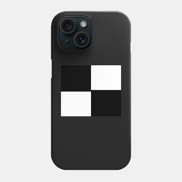 Retro Black and White Quadrant Design Phone Case by CraftyCatz