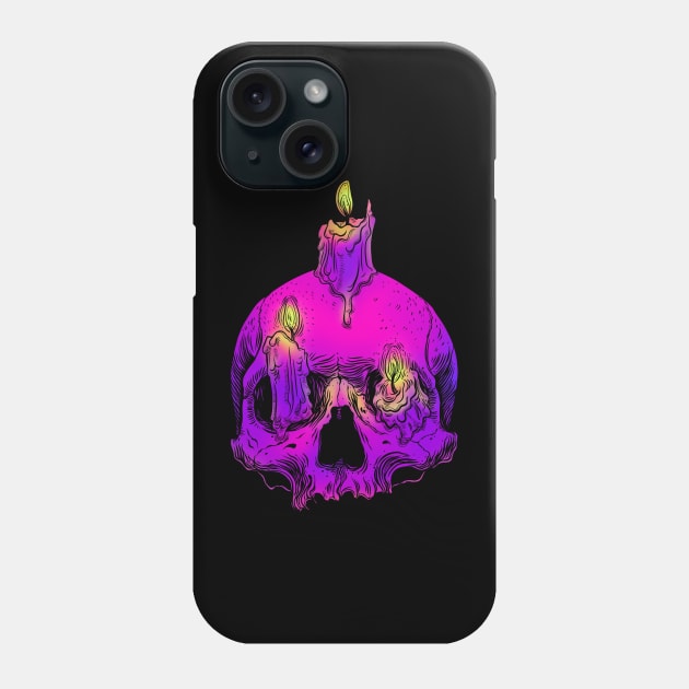 witch skull candlestick Phone Case by OccultOmaStore