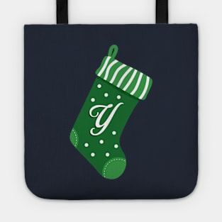 Christmas Stocking with Letter Y Tote