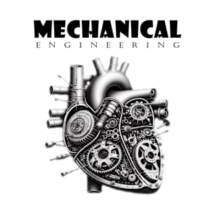 Mechanical Engineering - Heart [Black Text Version] T-Shirt