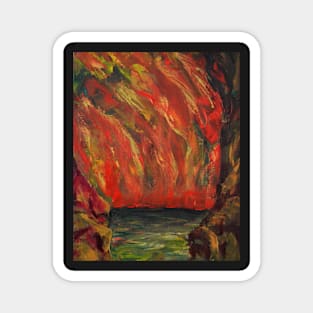 Oil Painting - Ascension from Hell 2017 8"x10" Magnet