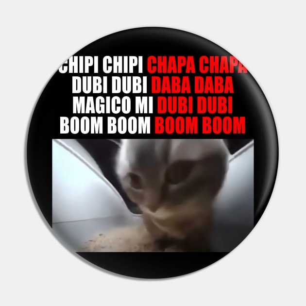 Chipi Chapa Cat Meme Pin by The merch town