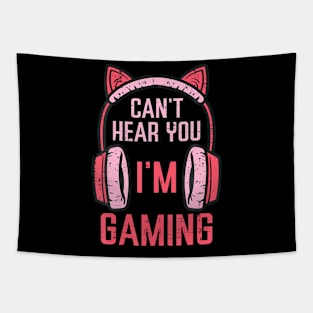 Cant Hear You Im Gaming Video  Women Girls Kids Teens Tapestry
