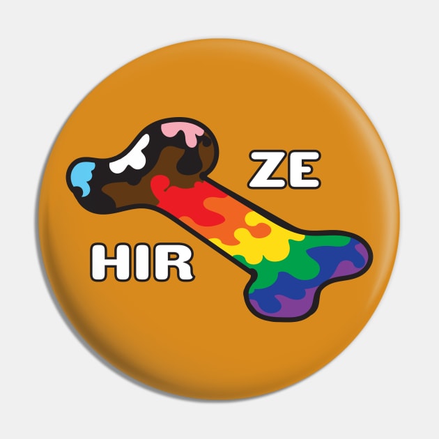 Pride In My Bones Pronouns Ze/Zir Pin by BiOurPride