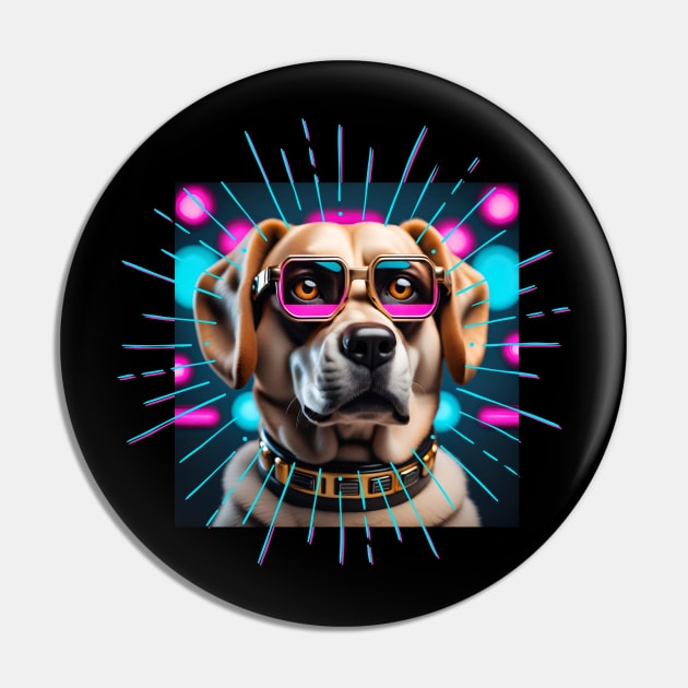 Futuristic dog Pin by Studio468