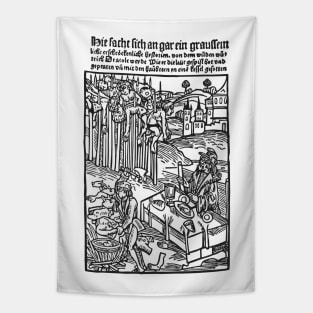 Vlad the Impaler Wood Cut Tapestry