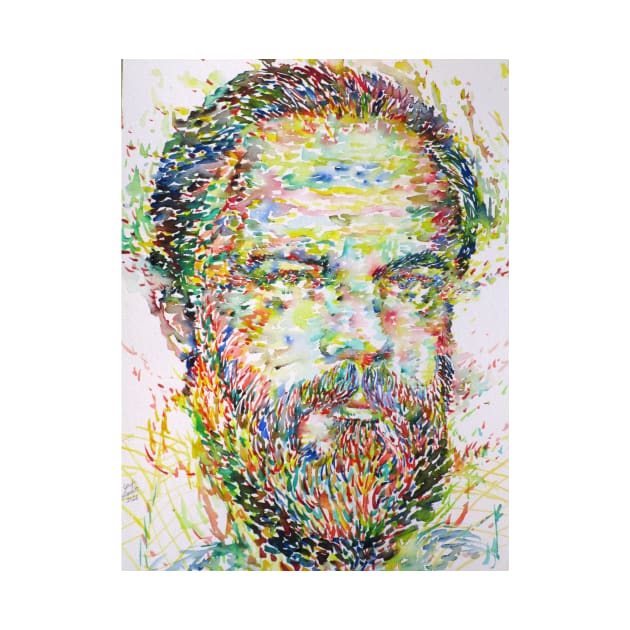 PHILIP K. DICK watercolor portrait .4 by lautir