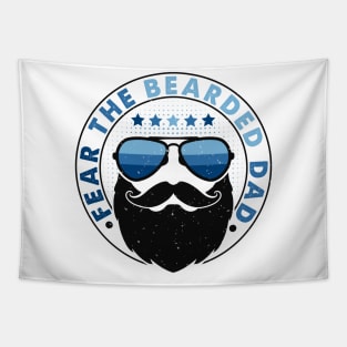 Fear the bearded Dad Retro Gift for Father’s day, Birthday, Thanksgiving, Christmas, New Year Tapestry