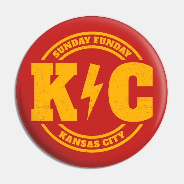 Kansas City - Sunday Funday Vintage Stamp Pin by dentikanys