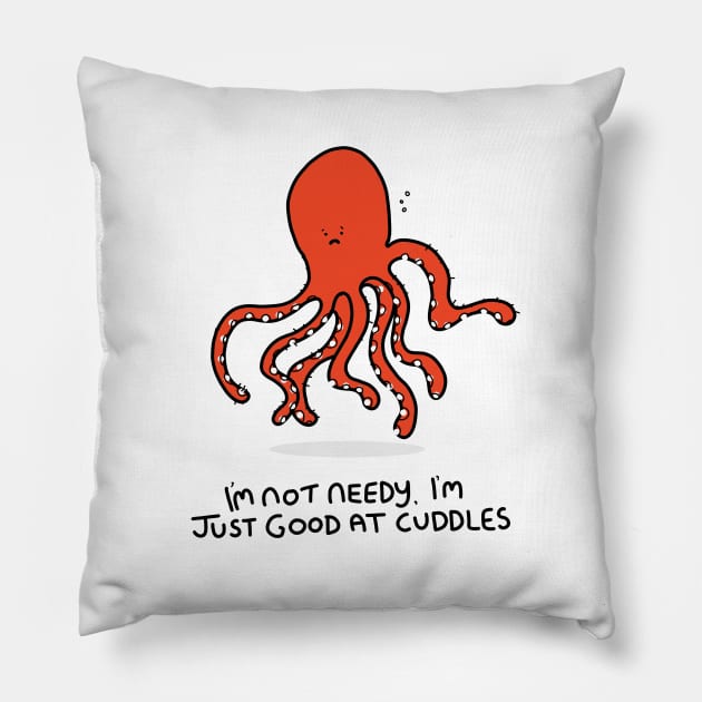 Grumpy Octopus Pillow by grumpyanimals