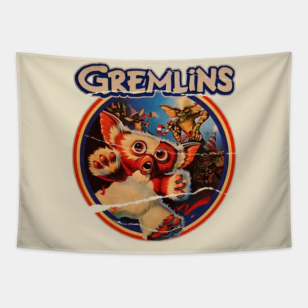 Gremlins Christmas Edition Tapestry by minimalistix