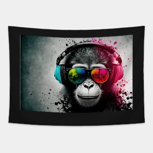 color splash music monkey #1 Tapestry