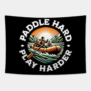 Paddle Hard Play Harder Tapestry