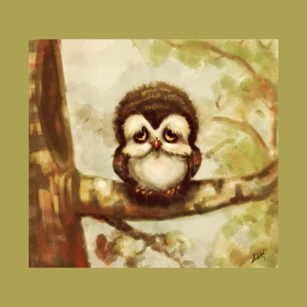 Sad baby owl by Artofokan