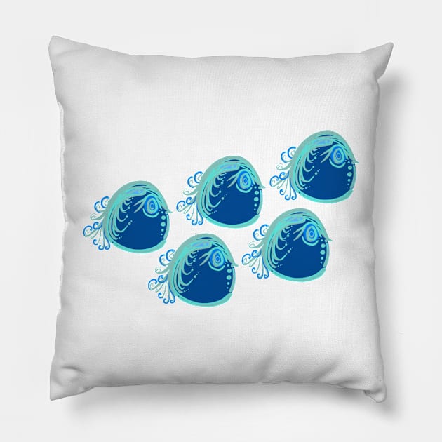 Sea blobs Pillow by nloooo