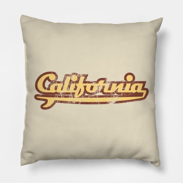 Vintage cali Surf Pillow by tonyspencer