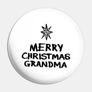 Merry Christmas Grandma Pin
