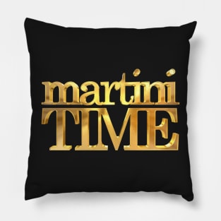 Martini Time Gold Pillow