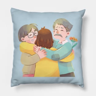 Watercolor Parent Day Pillow