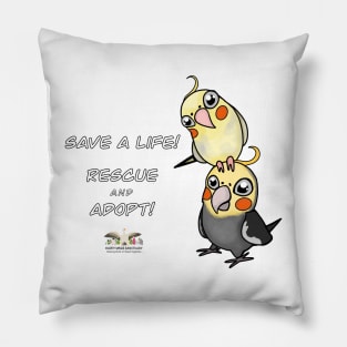 Save a Life!  Rescue & Adopt ~ Cockatiel Pillow