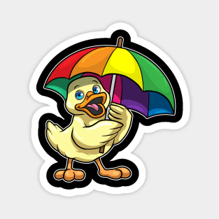 Duck with Umbrella Magnet