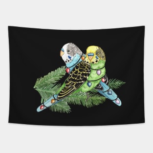 Christmas Budgies Tapestry