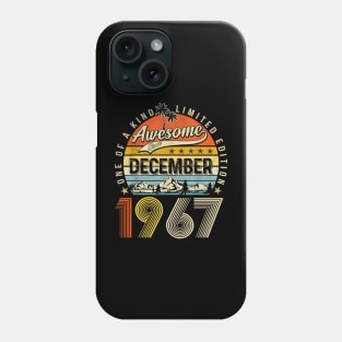 Awesome Since December 1967 Vintage 56th Birthday Phone Case